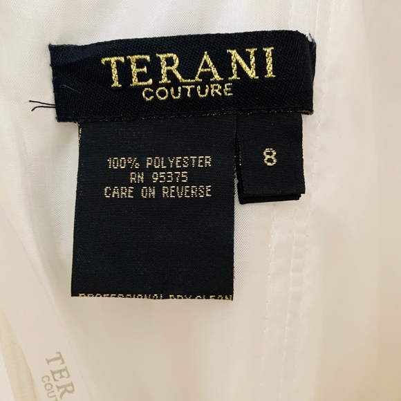 NWT - Terani Couture Ivory & Gold Gown - Picture 3 of 7